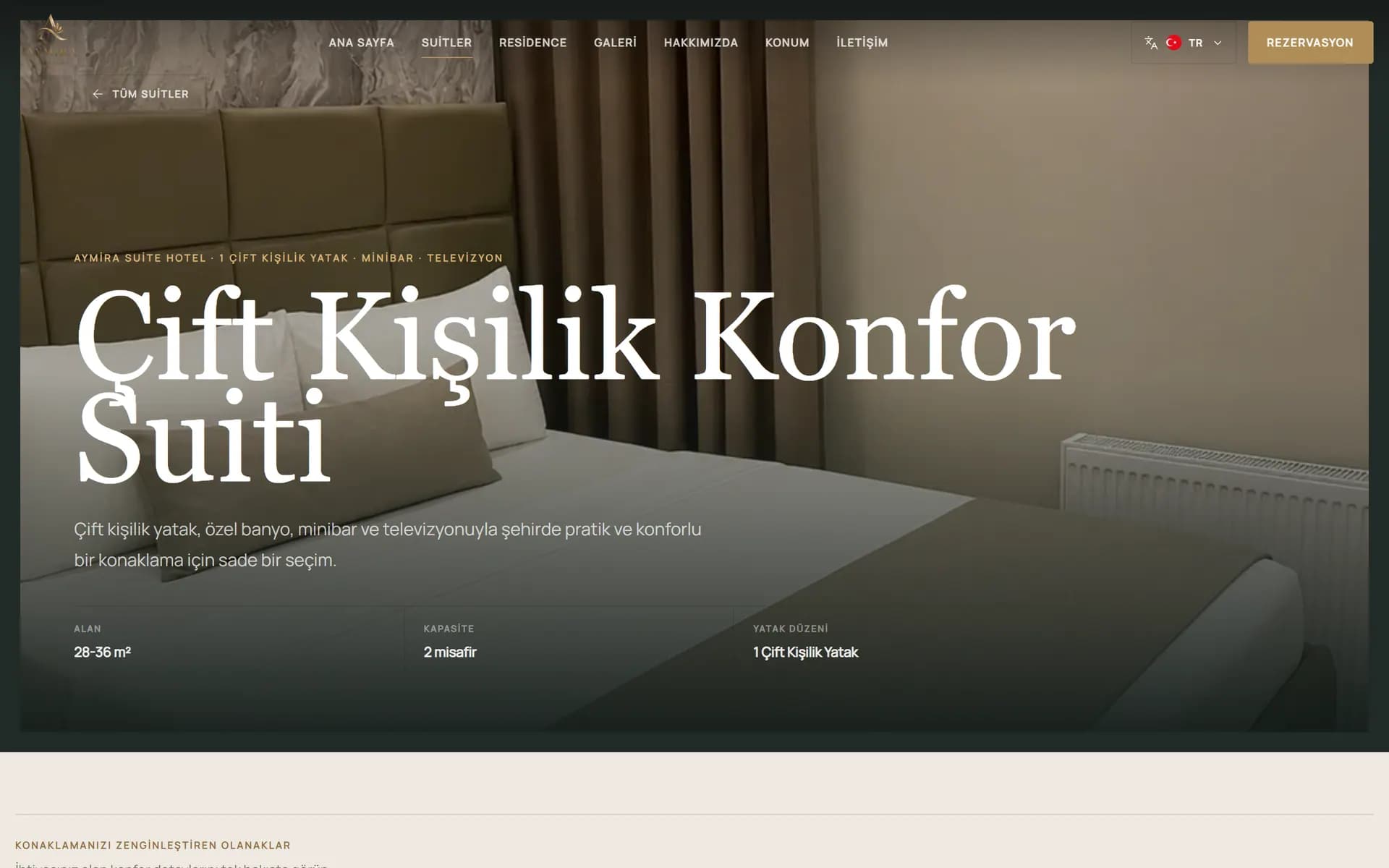 Aymira Hotel: Suit detay sayfası