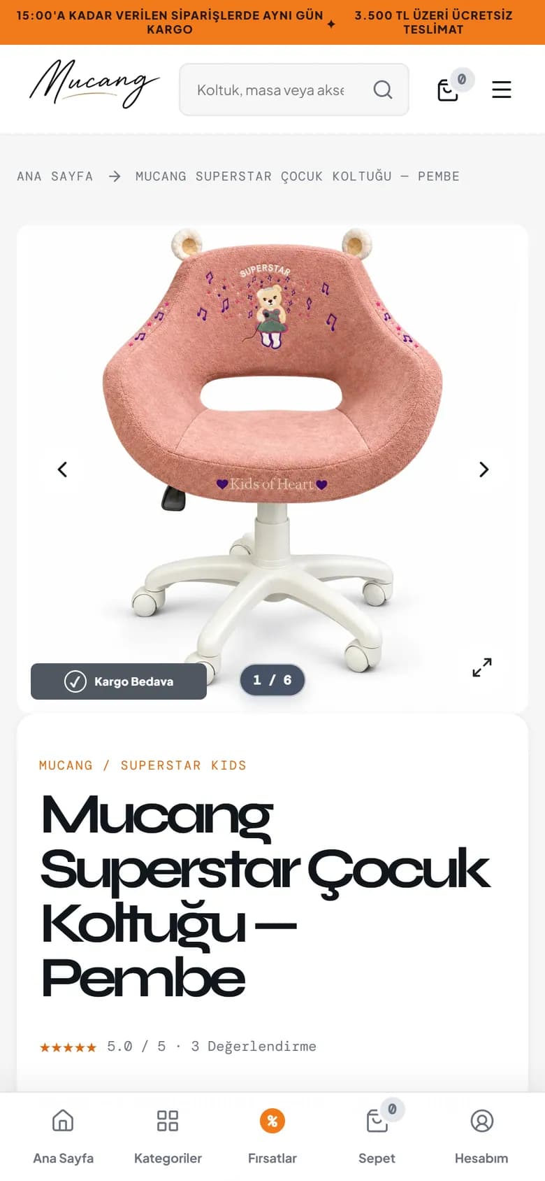 Mucang: Ürün detay, mobil