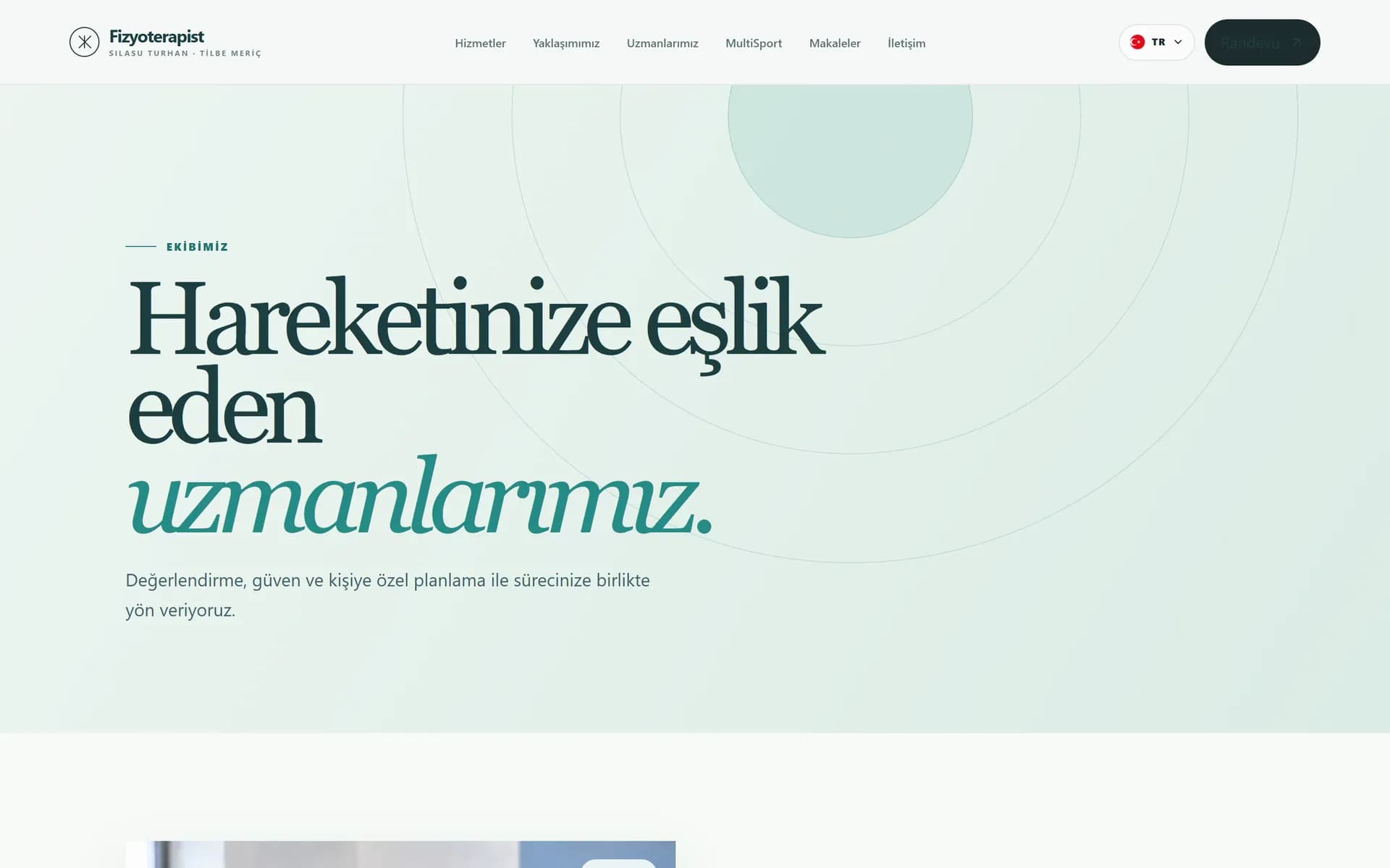 Turhan Meriç Fizyoterapi: Uzmanlarımız sayfası